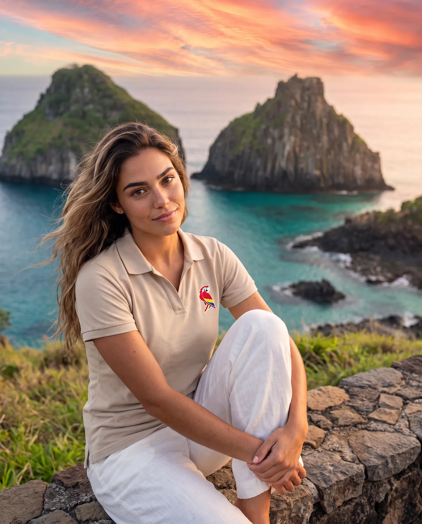 Sand polo at a clifftop sunset